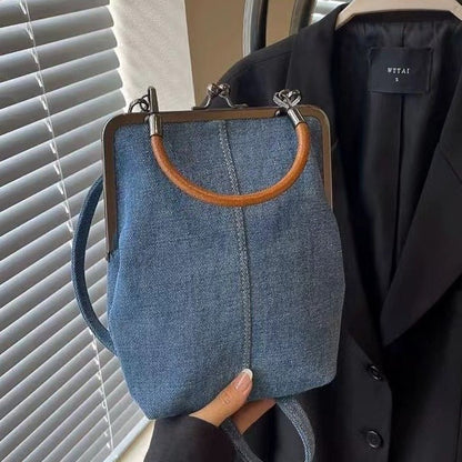 Sac à main en denim décontracté pour femmes, sac bandoulière tendance